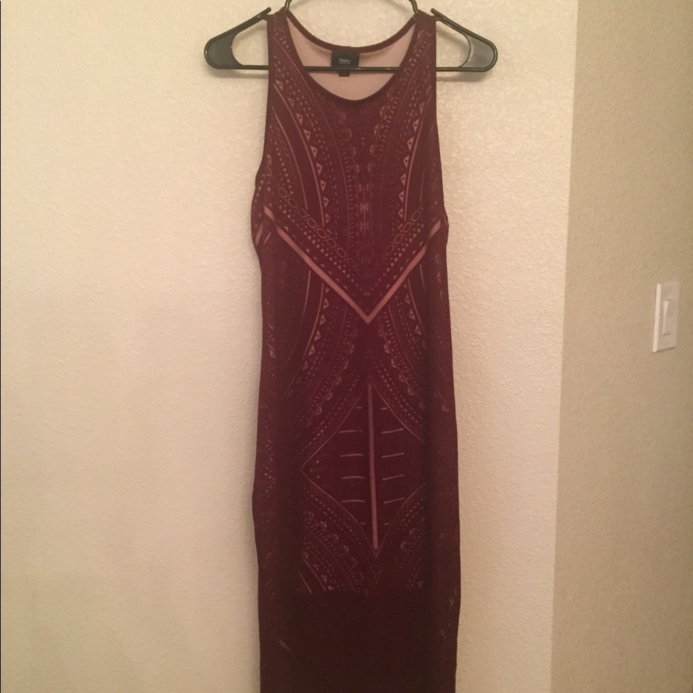 Cabernet Red Dress with Nude lining - NWT